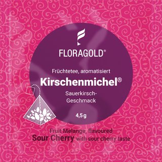 Frchtetee Kirschenmichel 100er Karton Pyramiden Teebeutel von Floragold