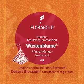 Rooibos Wstenblume 100er Karton Pyramiden Teebeutel von Floragold