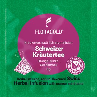 Krutertee Schweizer 100er Karton Pyramiden Teebeutel von Floragold