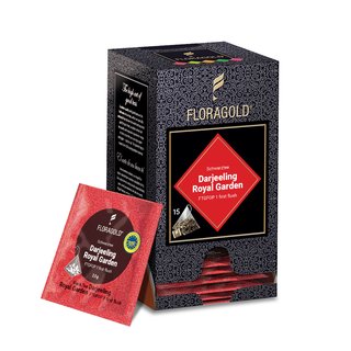 Schwarztee Darjeeling Royal Garden® Pyramiden Teebeutel von Floragold